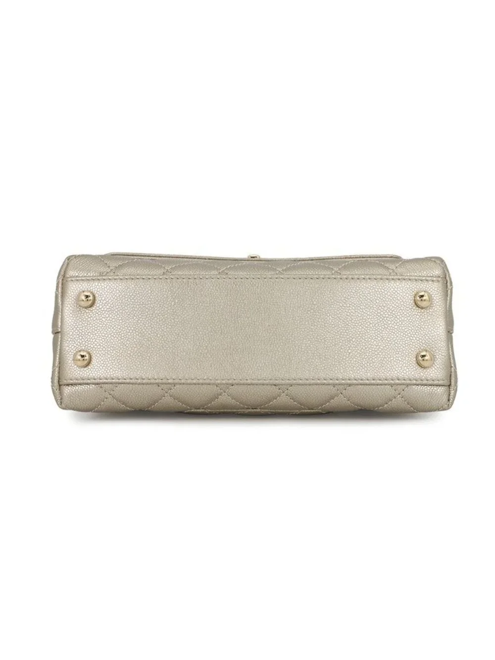 Chanel Quilted CC Logo Coco Handle XS Caviar Leather 2-Way Shoulder